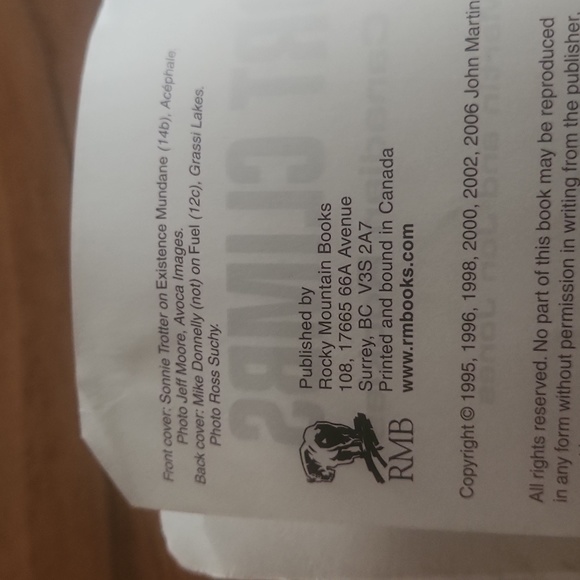 Sport Climbing in the Canadian Rockies Guide Book -Rock Climbing - Picture 4 of 5